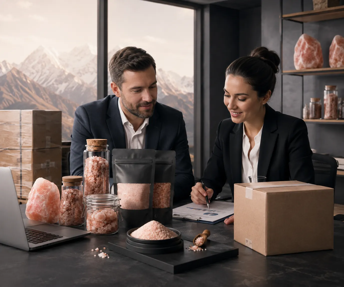 SpiceX export consultation team reviewing Himalayan pink salt product requirements
