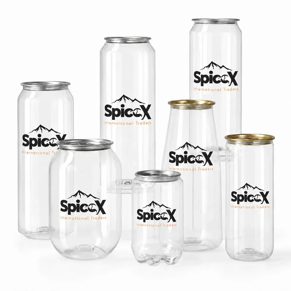PET Can Size Range packaging